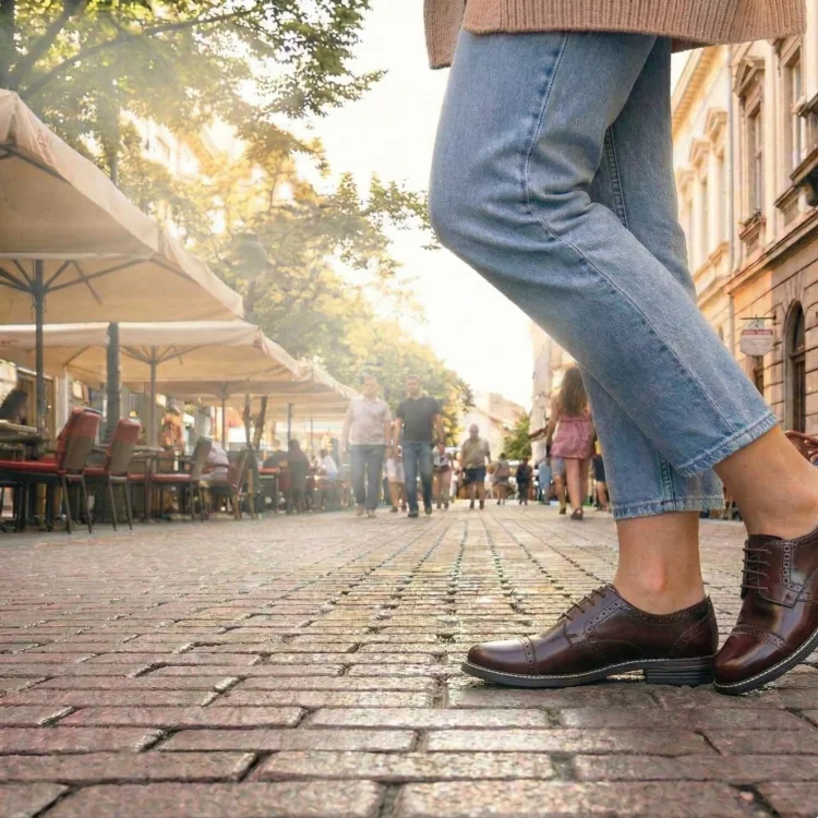 ženske kožne cipele u bordo boji